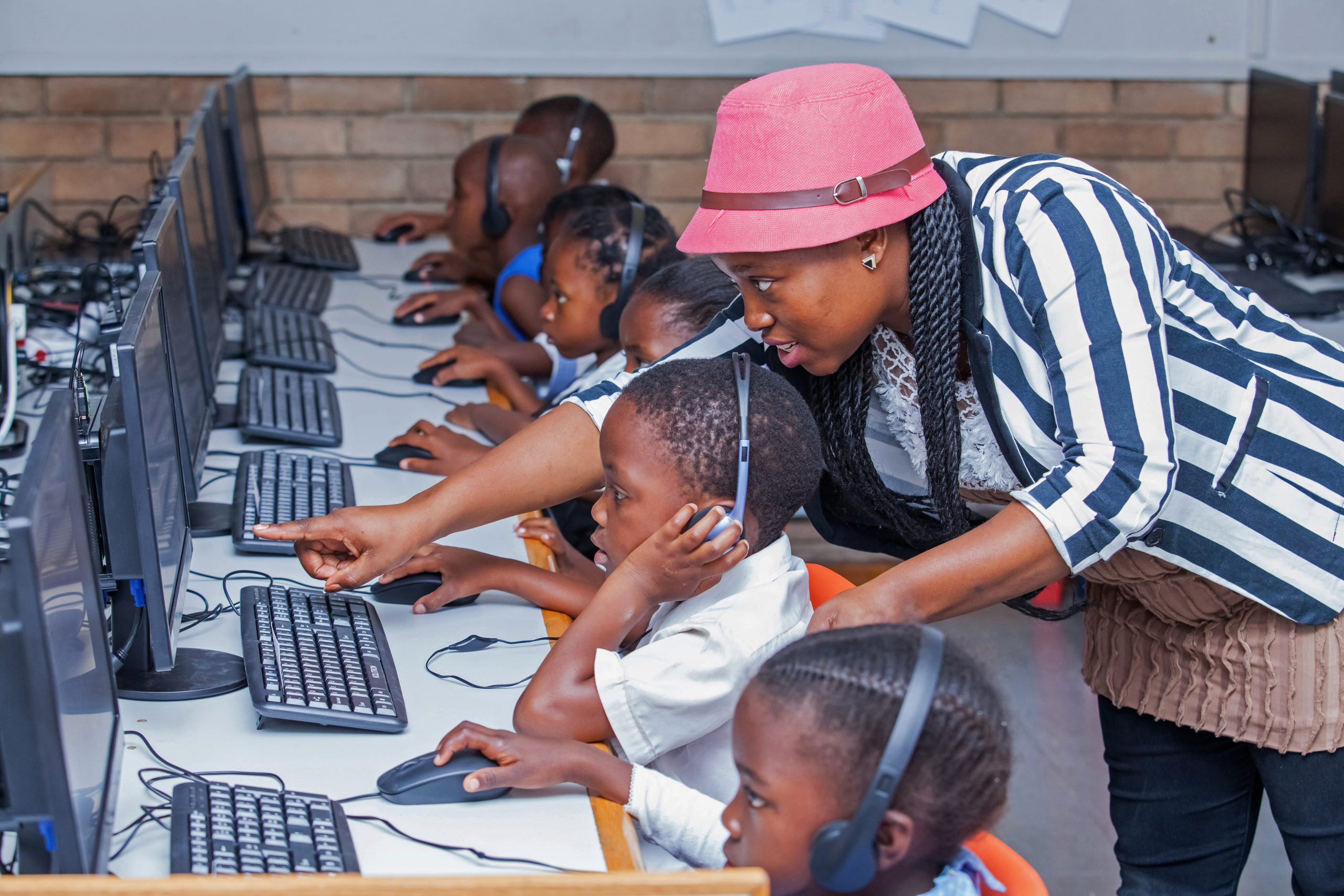 Children learning with technology